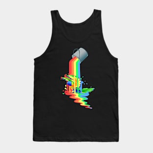 Rainbow (Paint) Lorikeet - [White] Tank Top